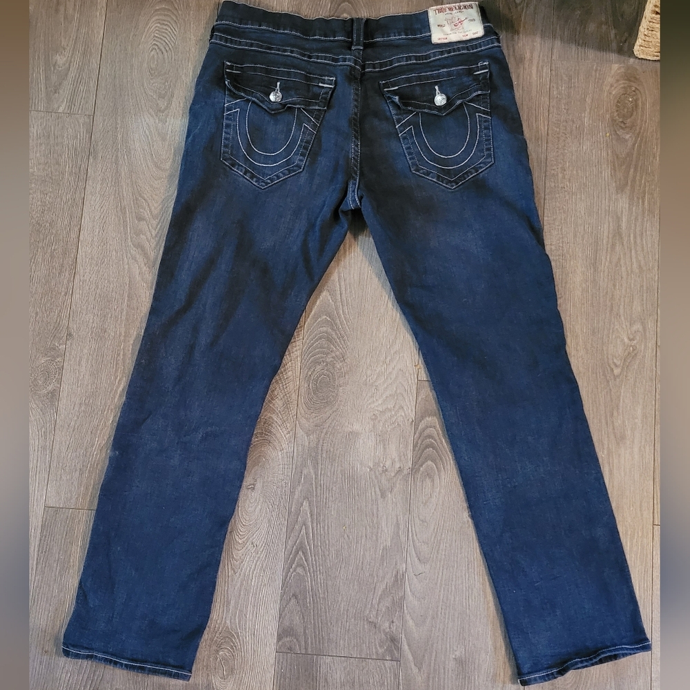 Mens Dark Blue True Religion Jeans